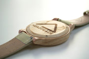 KAPALL with beige suede strap - WOOD WATCHES WOODWATCH - ECO-FRIENDLY WATCHES HEADPEACE - HEADPEACE